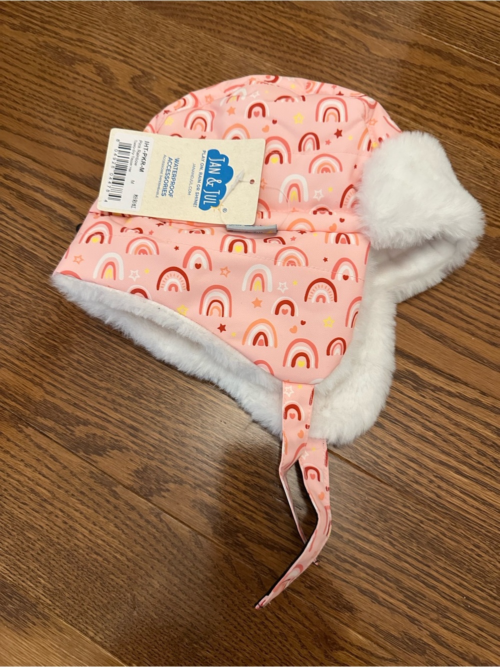 NWT JAN &jul  Rainbow Faux Fur Trapper Hat for Kids